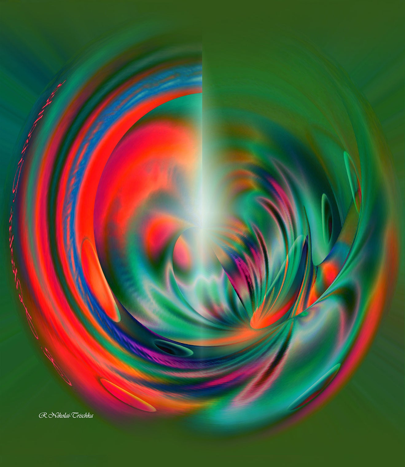 Wassertropfen-Prélude in Farbe